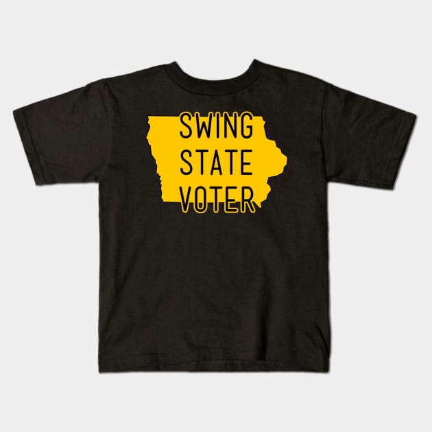 Swing State Voter - Iowa Kids T-Shirt by brkgnews